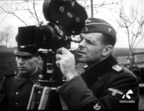 Foto d’epoca delle riprese del film “Der Führer schenkt den Juden eine Stadt”